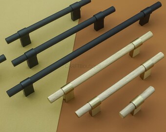 Black Brass Drawer Pulls , Cabinet Handles , Dresser Knobs, Kitchen Hardware