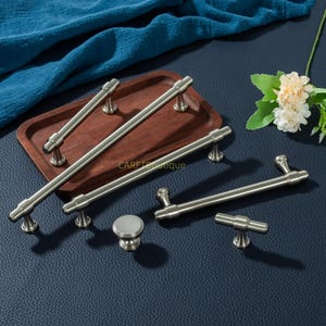 Nickel Küchenschubladenknöpfe ziehen, gebürstete Messing Schrankgriffe, Gold Schrankknöpfe ziehen Bild 5