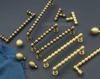 Abacus Beads Drawer knobs Pulls: Gold Brass Cabinet Handles, Unique Door Pulls hardware