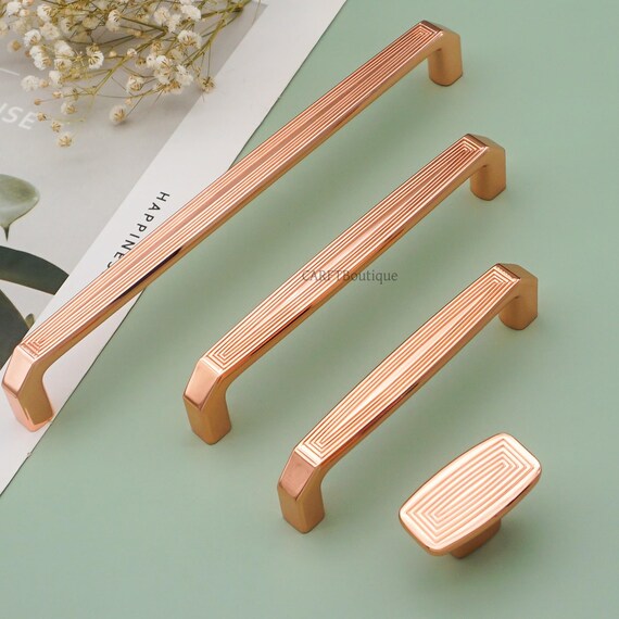 Rose Gold Drawer Knobs Pulls ,cabinet Handles ,unique Kitchen Door Pulls  Hardware - Etsy Israel