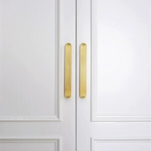 Tiradores de latón macizo para gabinetes - Tiradores de cajón de bronce antiguo retro, herrajes para manijas de puertas de cocina imagen 12