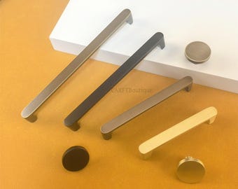 Massivem Messing Kabinett Pulls Knöpfe: Kaffee Bronze Schubladengriffe, schwarzer Küchentürknauf ziehen