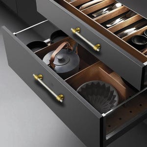 Nickel Küchenschubladenknöpfe ziehen, gebürstete Messing Schrankgriffe, Gold Schrankknöpfe ziehen Bild 11