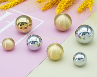 Massief messing bolvormige kastknop: chroom, gouden ladetrekker, keukengrepen Hardware