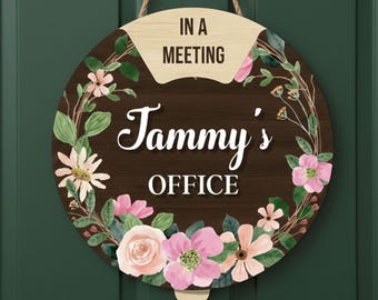 Personalized School Office Door Sign, Custom Rotating Office Sign, Work Status Spinning Sign, Private Office Door Sign, Manager Office Decor