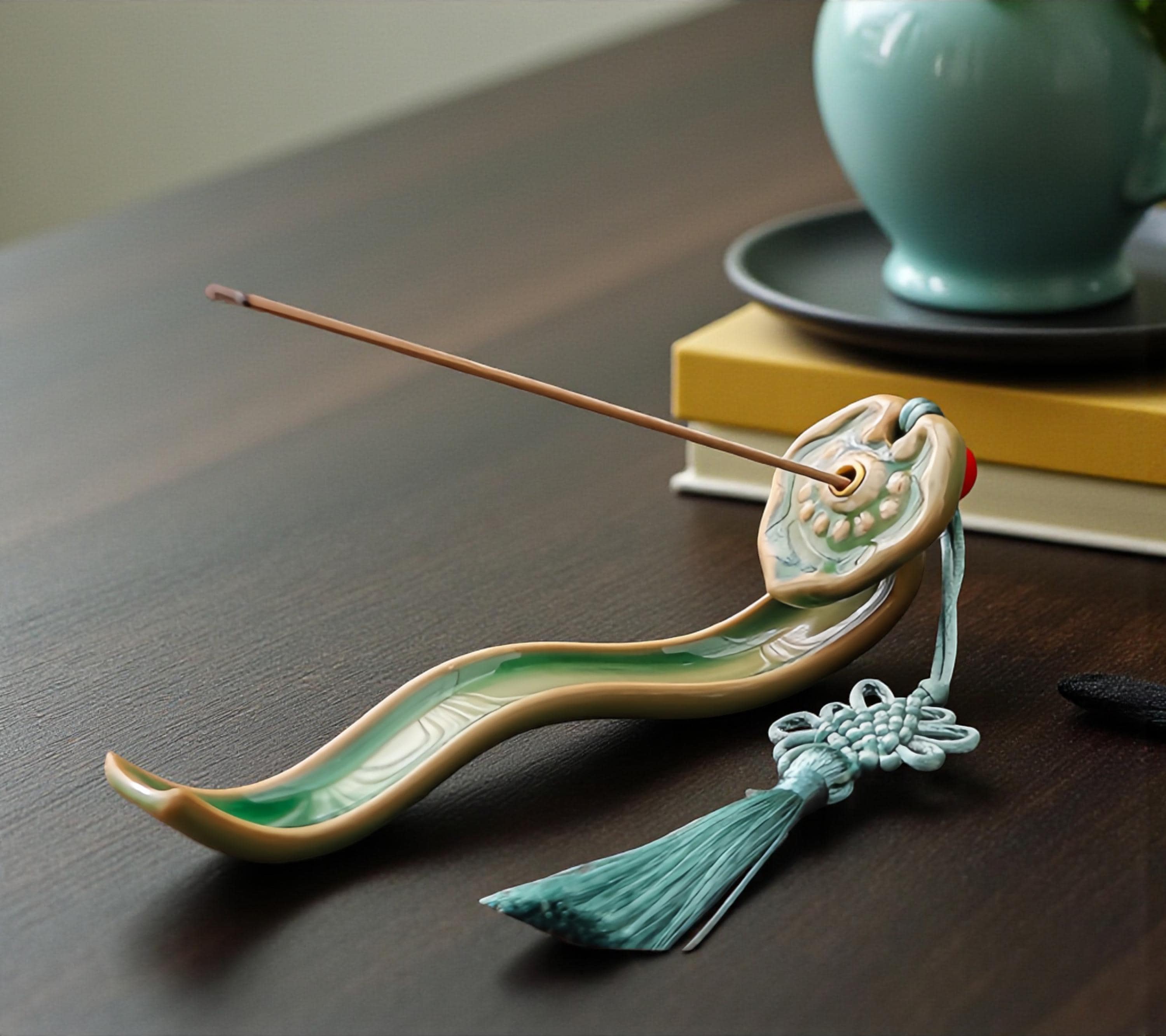 如意青磁線香立て｜タッセル付きグリーン陶器香炉 - Etsy 日本