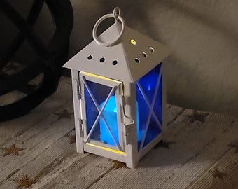 Fused Glass Candle Lantern/Wedding Decor/Farmhouse/ Stained Glass