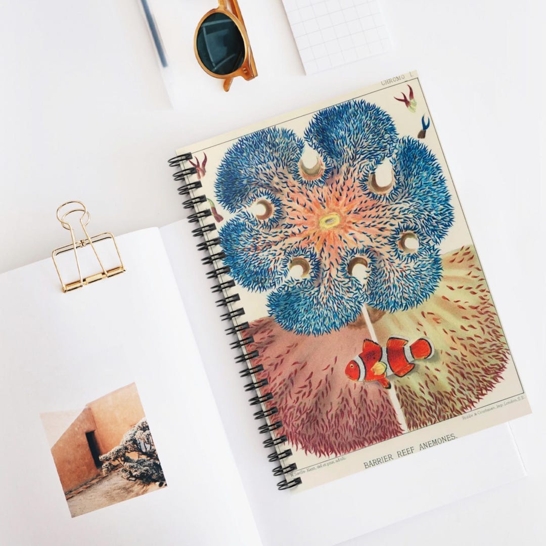 Artistic Marine Life Spiral Notebook - Notes and Journals, Gift for ...