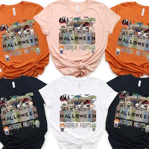 Koszulka z nadrukiem Comfort Colors Halloween Horror Nights 2026 Universal Studios Pumpkin Ghost Haunted Castle Theme