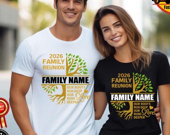 Custom Family Reunion Shirt 2026, Personalized Family Tree Roots Run Deep Tee, Matching Family Gathering Shirt, Quality Bella Canvas Shirt