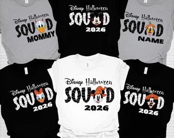 Disney Halloween Squad 2026 Shirt, Personalized Mickey Squad Tee, Custom Disney Family Matching Shirt