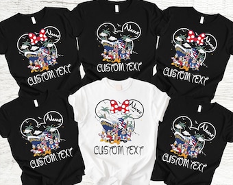 Custom Disney Cruise Shirt 2026, Personalized Family Cruise Squad Tee, Sailor Mickey Minnie Matching Trip Shirts