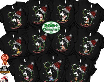 Disney Christmas Matching Family Shirts, 200+ Character Options Mickey Minnie Merry Christmas 2026 tshirt