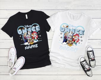 Personalized Disney On Ice Shirt, Custom Frozen Ariel Mickey Family Squad Tee, Matching Disney Show Outfits