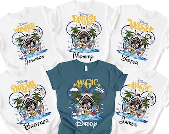 Magliette per famiglie Disney Cruise 2026, Magliette da crociera abbinate, Maglietta da crociera personalizzata per famiglie, Magliette Cruise Squad