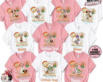 Comfort Colors Halloween Shirt, All Designs 190+ Character Options, Boo Mickey Minnie Goofy Pluto Halloween  SHIRT spooky season SHIRT