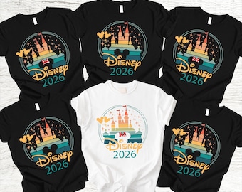 Camiseta personalizada de vacaciones familiares de Disney 2026, camiseta personalizada de viaje a Disney, camisetas grupales a juego de Disney World, atuendo para vacaciones familiares