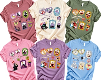 Disney Villains Halloween Shirt, Queen of Hearts Maleficent Ursula Cruella Evil Queen Spooky Season tshirt