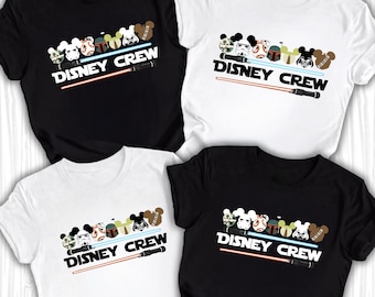 Star Wars Disney Crew-tröja, familje-Disney Crew-tröja, t-shirt, Star Wars-inspirerad semestertröja, vuxna och barn Disney Crew