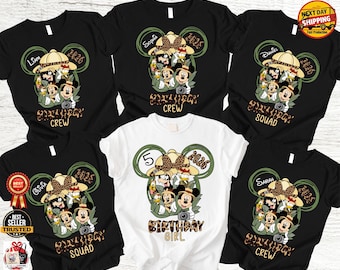Custom Animal Kingdom Birthday Shirt, Safari Disney Family Matching Shirts, Personalized Birthday Squad Crew Tee