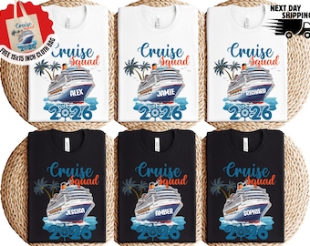 Anpassad Cruise Squad 2026-tröja, matchande familjesemestertröja