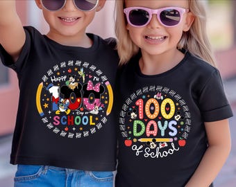 Personalized First Day of School Shirt Happy First Day Tee Custom Name Cute Character Checkerboard Design Ideal for Photo Day