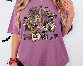 Disney Halloween Shirt, Spooky Haunted Castle Pumpkin Tee | Universal Studios Horror Nights Outfit | Family Matching Vacation Top
