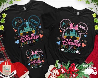 Custom Disney Family Trip Shirt • Personalized Name & Year Tee • Matching Family Vacation 2026 • Disney Castle Shirt
