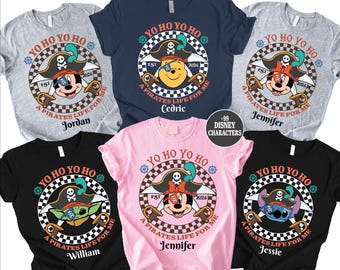 Yo Ho Yo Ho A Pirate's Life For Me, Disney Pirates of, Caribbean T-Shirt, Mickey and Minnie Disney Cruise T-Shirt, Disney Pirate Cruise