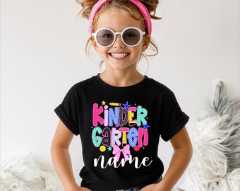 Custom 1st Grade Name Shirt Personalized First Grade Tee Girly School Outfit Back to School Shirt
