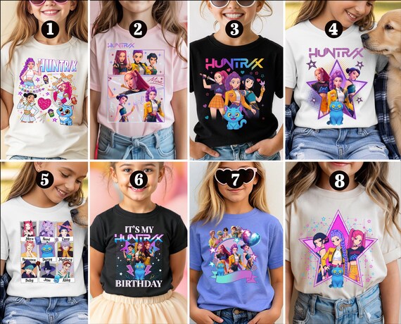 Huntrix Girl Shirt, Retro Kpop Anime Graphic Tee