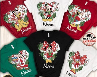 Disney Christmas 2026 Squad Shirt, Custom Mickey and Friends Holiday Tee, Personalized Disney Family Shirt