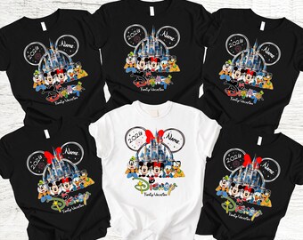Custom Disney Family Shirt, Personalized Disney Trip 2026 Tee, Mickey Minnie Family Vacation Shirt, Magical Kingdom Crew Shirt