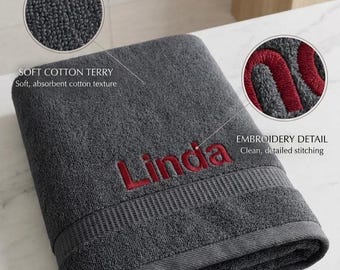 Personalized Oversized Bath Sheet(35x70), Custom Embroidered Towel