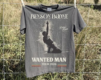 Benson Boone Wanted Man Tour 2026 Graphic Tee – Retro Concert Shirt