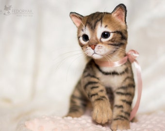 realistic kitten stuffed animal