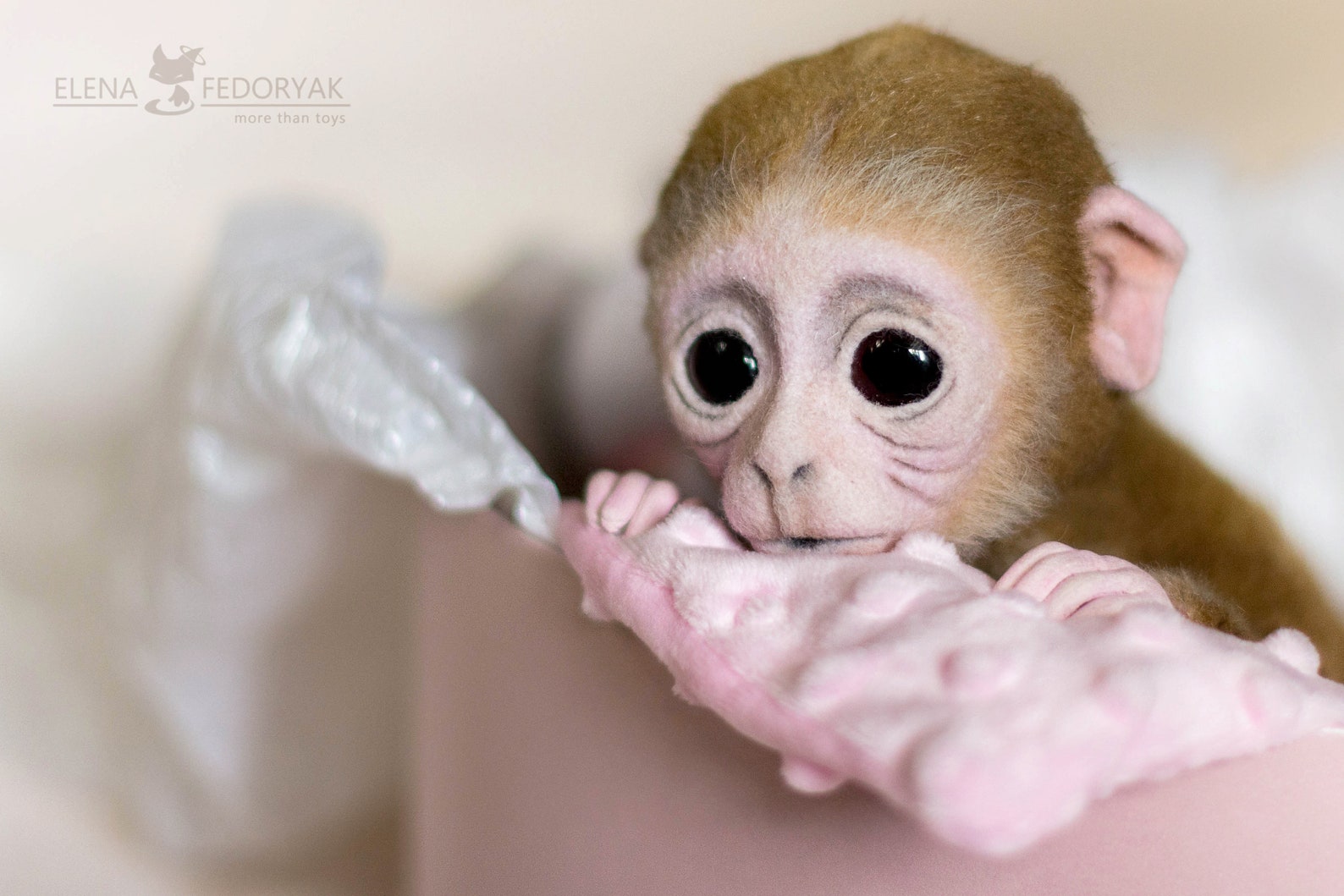 Baby Monkey Lilu Realistic Toy. OOAK Artist Handmade Etsy Canada