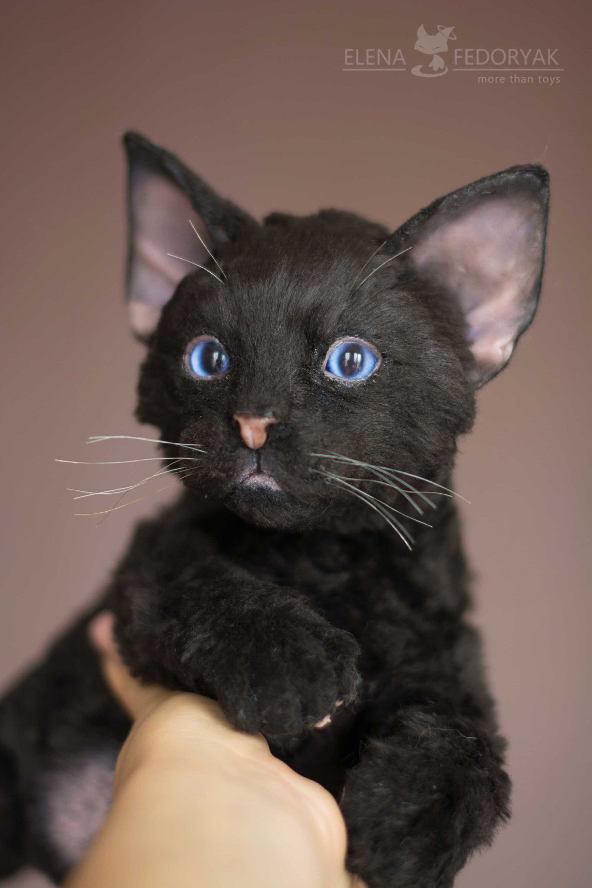 Devon Rex - Lifesize Plush Toy. OOAK Artist Handmade Collectible