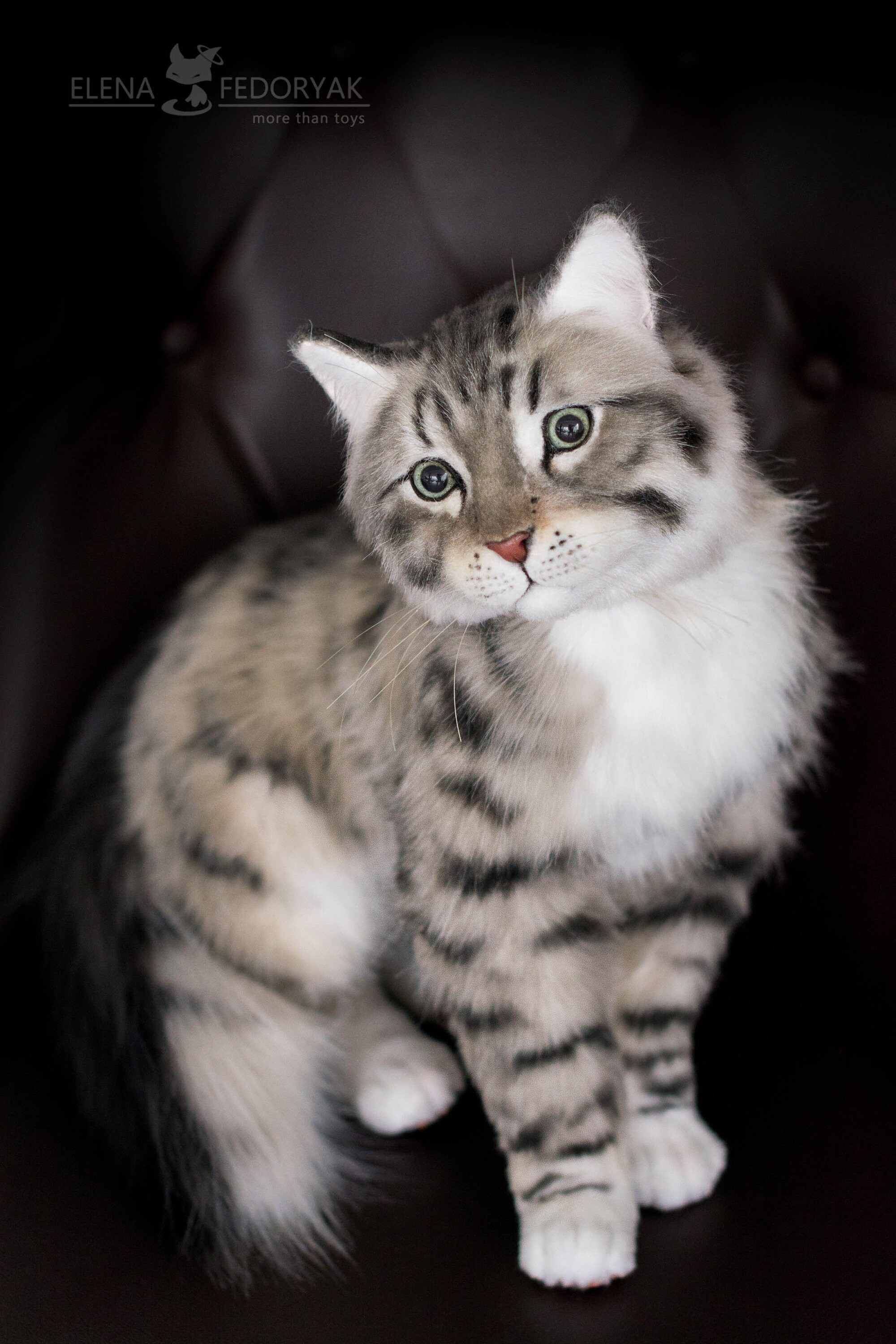 シャドウ - リアルな等身大の猫。OOAKアーティストが手作りした
