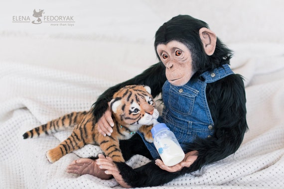 realistic chimpanzee doll