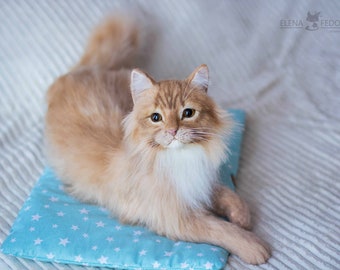 ジンジャーリアルな猫のおもちゃペルシャぬいぐるみ剥製装飾ホーム