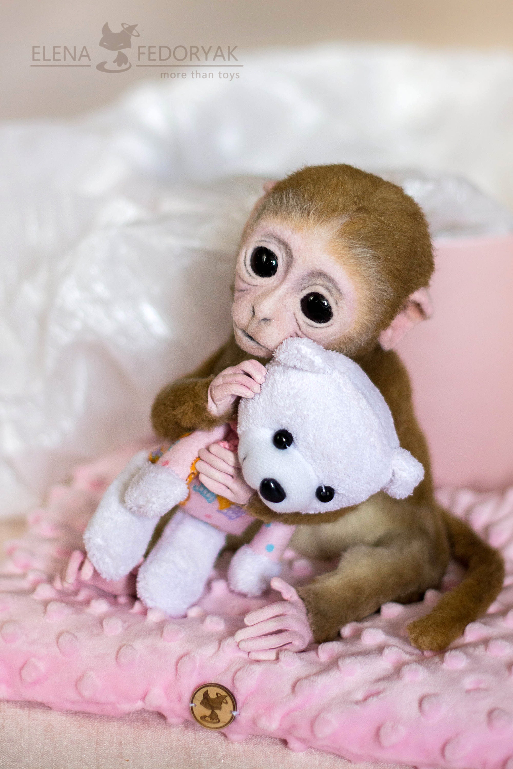 Baby Monkey Lilu Realistic Toy Ooak Artist Handmade Etsy