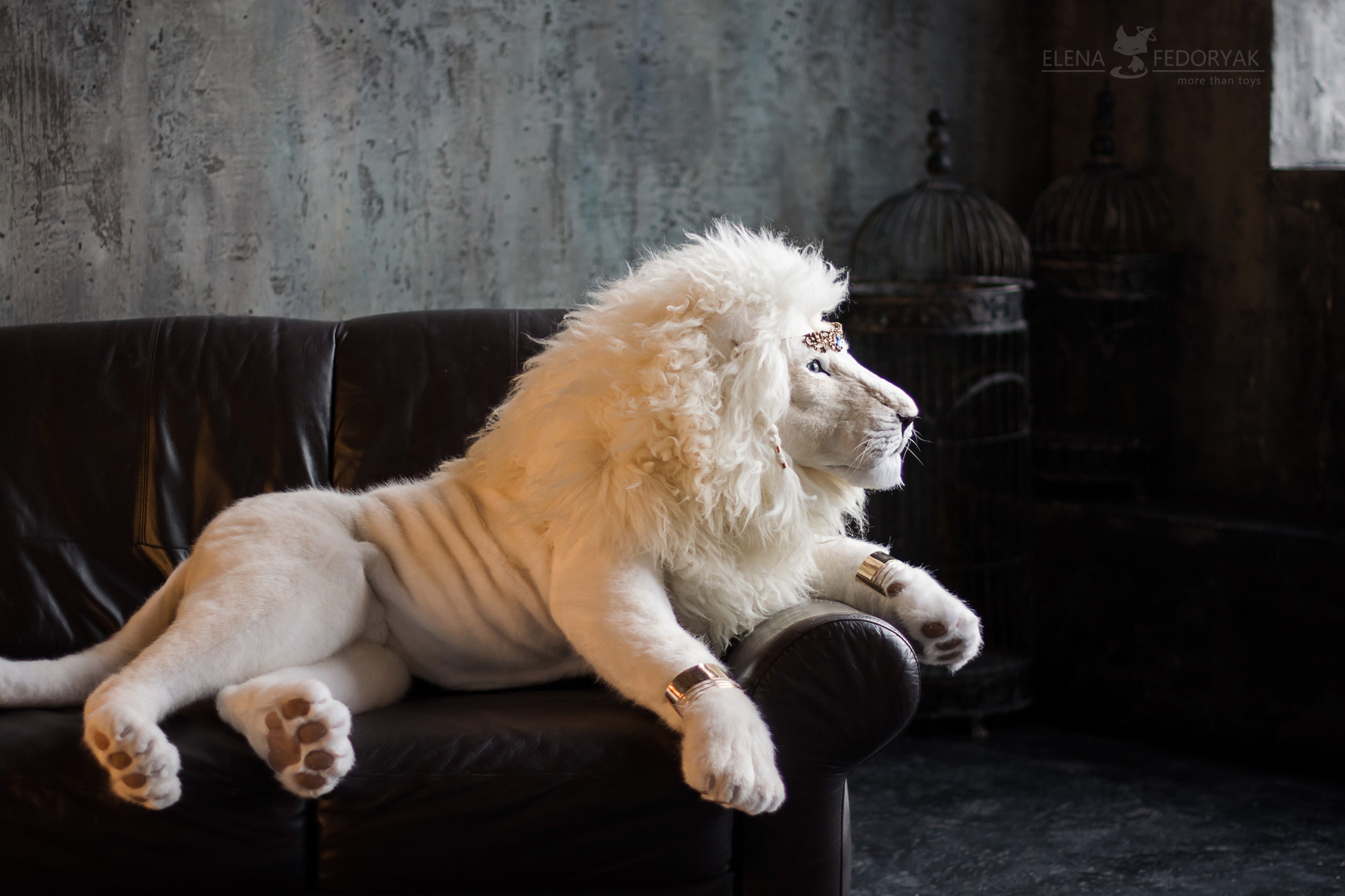 White Lion Alatar Realistic Toy Faux Taxidermy. OOAK Artist Handmade Collectible Animal by Photo Poseable Toy MADE to ORDER Etsy UK