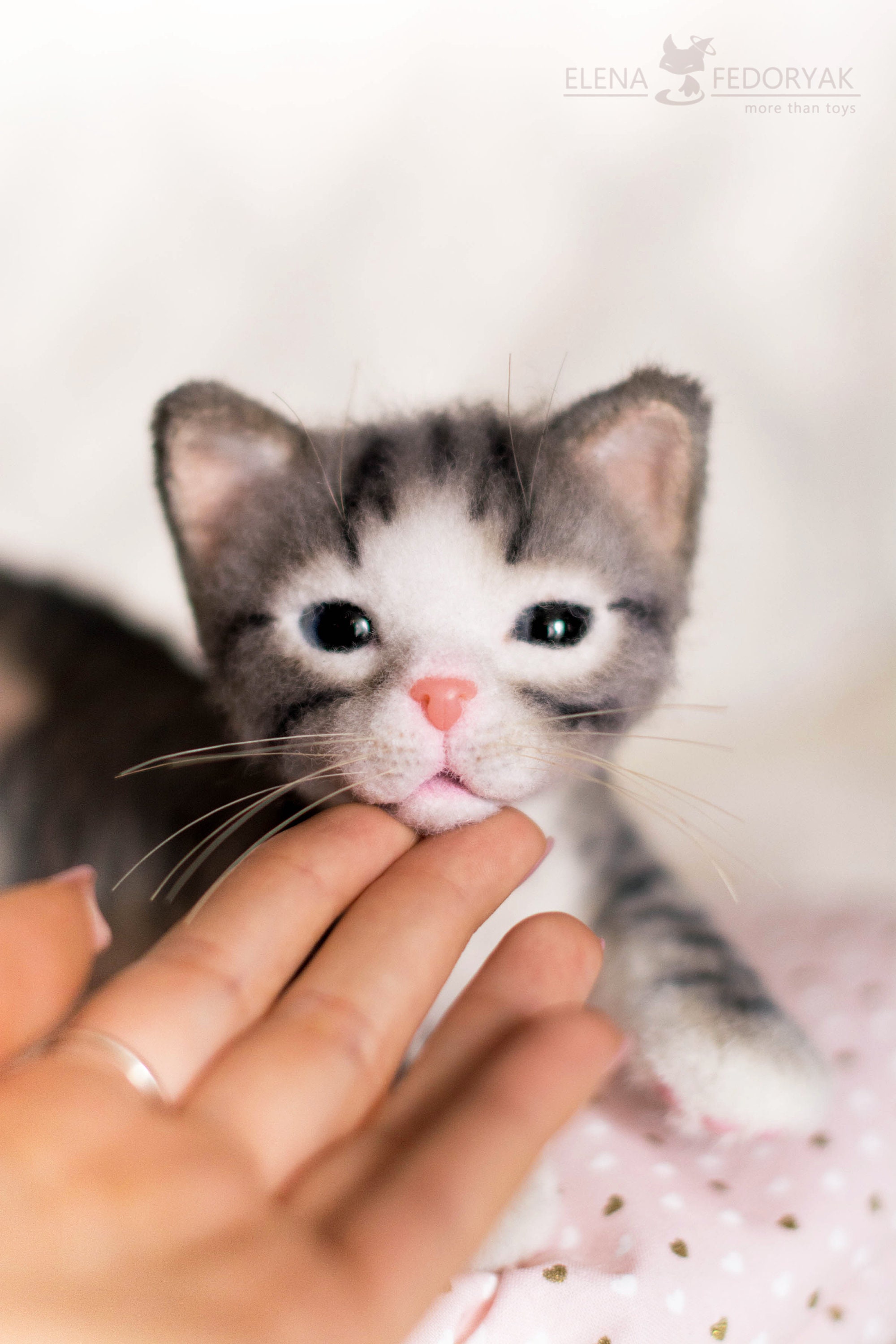 Newborn Kitten. OOAK Artist Handmade Collectible Animal by Photo ...