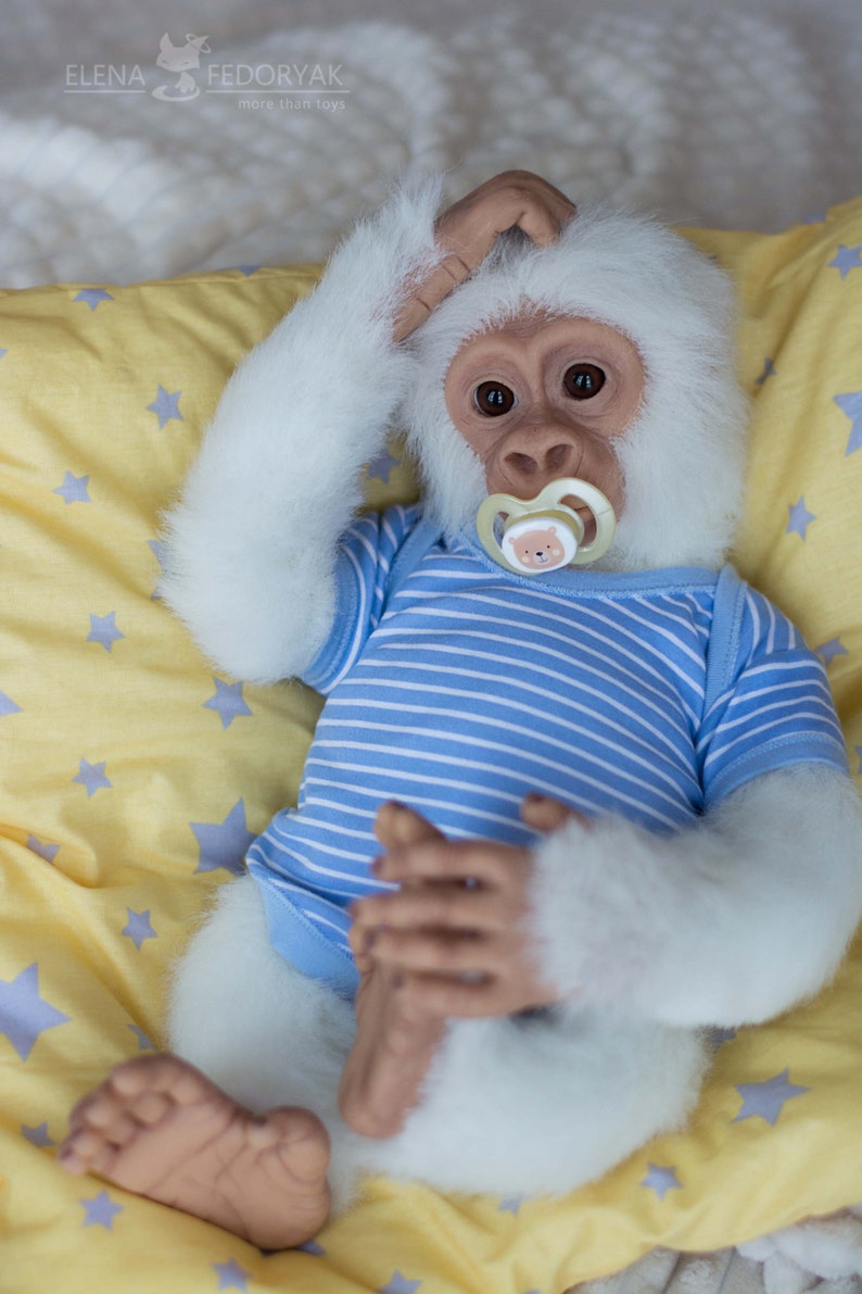 Baby White Gorilla - Life Size Realistic Movable Toy. SHOWN for Example ...