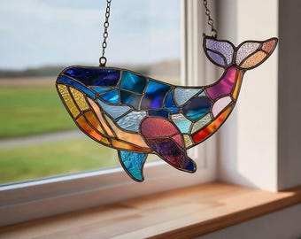 Wal Acryl Suncatcher Ocean Whale Fenster hängen Dekor