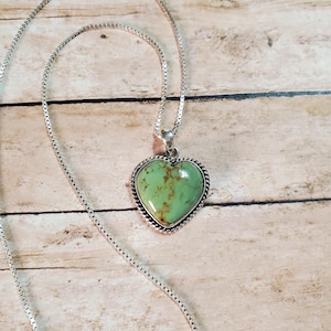 Pendentif turquoise turquoise/ Pendentif coeur en argent sterling/ Pendentif coeur turquoise/ Collier turquoise/ Cadeau pour elle/ A5