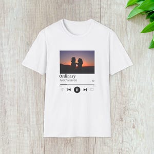 Custom Song Shirt with Photo Personalized Music T-Shirt, Concert Outfit, Music Lover Gift, Custom Band Tee, Favorite Song and Artist Tee