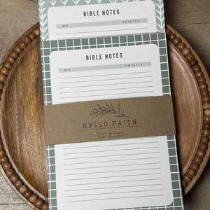 Bible Journaling Notepad | Sermon Notes | Bible Study Notes