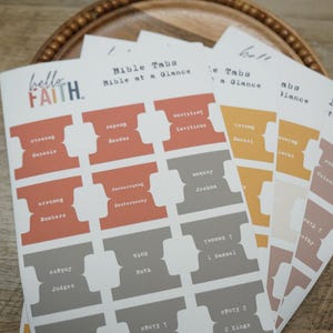 Bible Tab Set Color Coded Tabs Journaling Study Tools Christian Gift Idea Scripture Finding Help Navigation Tool Vinyl Organization System